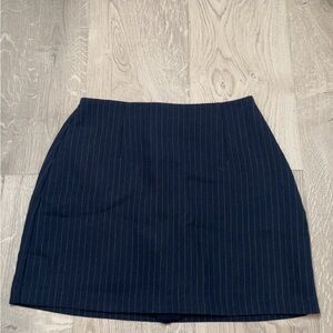 Abercrombie & Fitch Dark Blue Pinstripe Mini Skirt